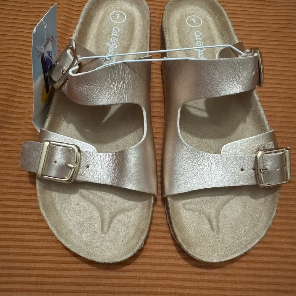 Girls Cat & Jack Pink and Gold Sandals
